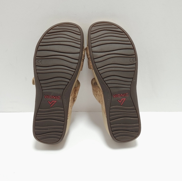 Vionic Rio Womens Sandals Size 8 Wedge Strappy Buckle Comfort - Picture 6 of 6